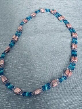 Magnetic Jewelry Pink Blue Necklace Bracelet